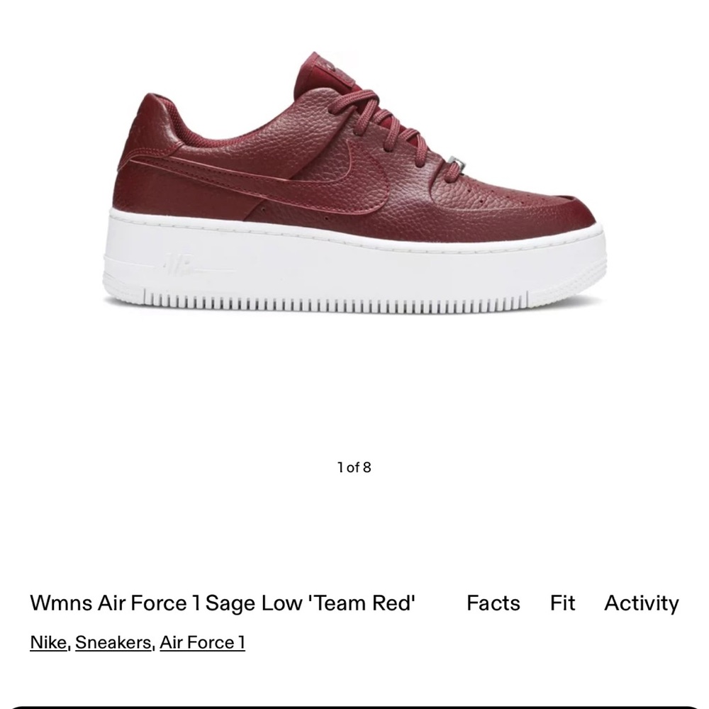 Women’s Air Force 1 Sage Low 'Team Red'